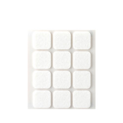 Pack 12 feltros adesivos sinteticos brancos 22x22mm plasfix inofix