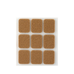 Pack 9 feltros adesivos sinteticos castanho, 29x23mm plasfix inofix