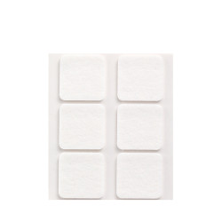 Pack 6 feltros adesivos sinteticos brancos 31x31mm plasfix inofix