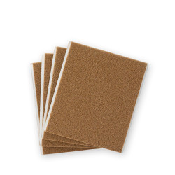 Pack 4 feltros adesivos sinteticos castanho 100x85mm plasfix inofix
