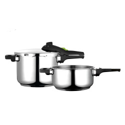 Panela de pressão super rápida rapid 4+6l inox 18/10 fagor 4l ø22x12cm 6l ø22x17cm