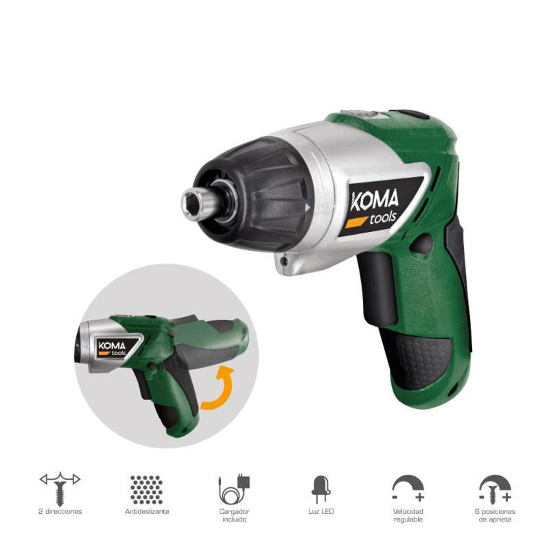 APARAFUSADOR A BATERIA REVERSIVEL 3,6V LITIO 1300mAh 17,5x14,8cm KOMA TOOLS