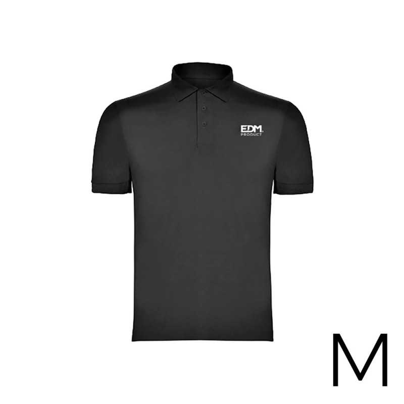 Polo preto tamanho-m manga curta bordado
