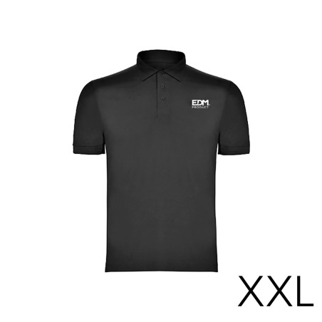 Polo preto tamanho-xxl manga curta bordado