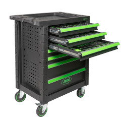 JBM CARRINHO DE FERRAMENTAS COM 7 GAVETAS - VERDE