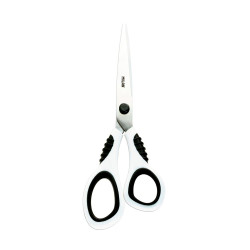 Blíster com tesoura de escritório brancas 20,5cm milan