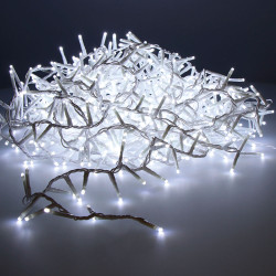 Grinalda led compact intermitente branco frio 500 leds ip44 cabo branco 16m