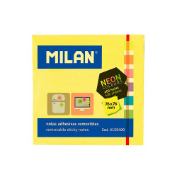 Pack 400 notas adesivas 76x76mm cores fluor milan
