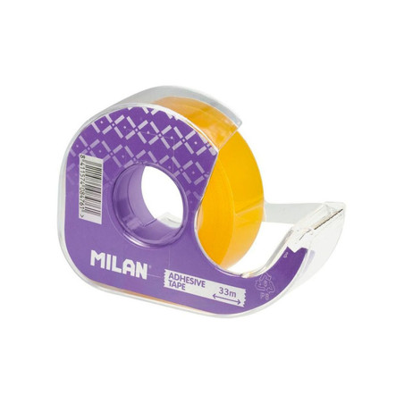 Desenrolador para fita-cola transparente 19mm x 33m cores sortidas milan