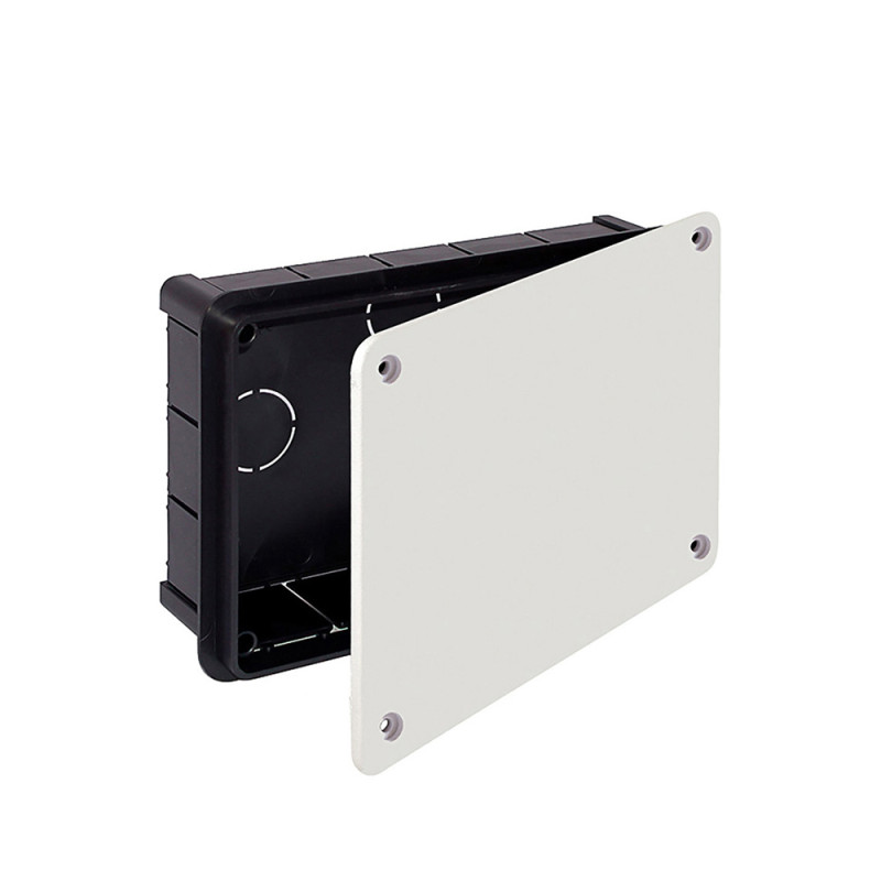 Caixa retangular de embutir 200x130x60mm com parafusos (retractilado) solera 314
