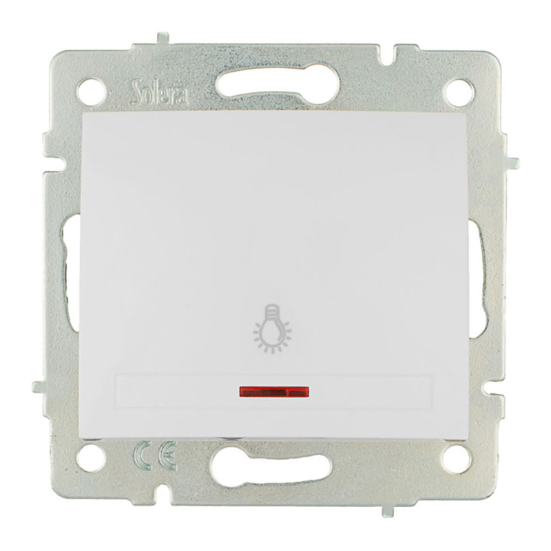 Botão luz luminoso 10a 250v série europa solera erp04ilqc