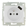 Tomada bipolar com t/t com tomada francesa 16a 250v com usb obturador série europa solera erp60fusb