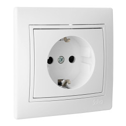 Tomada bipolar com t/tl16a 250v série europa solera erp60u