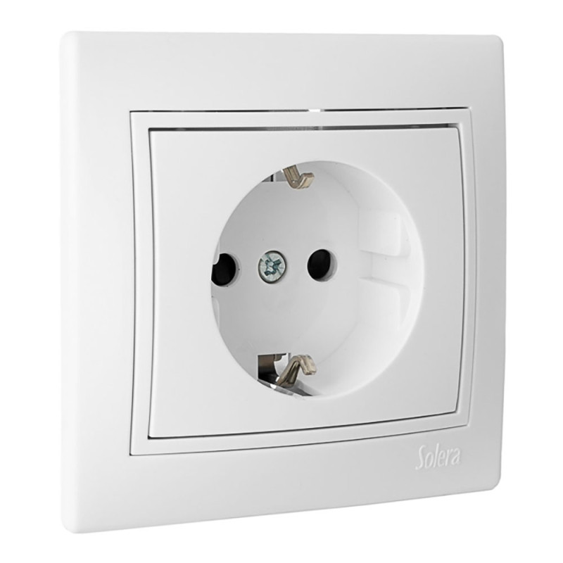 Tomada bipolar com t/tl16a 250v série europa solera erp60u
