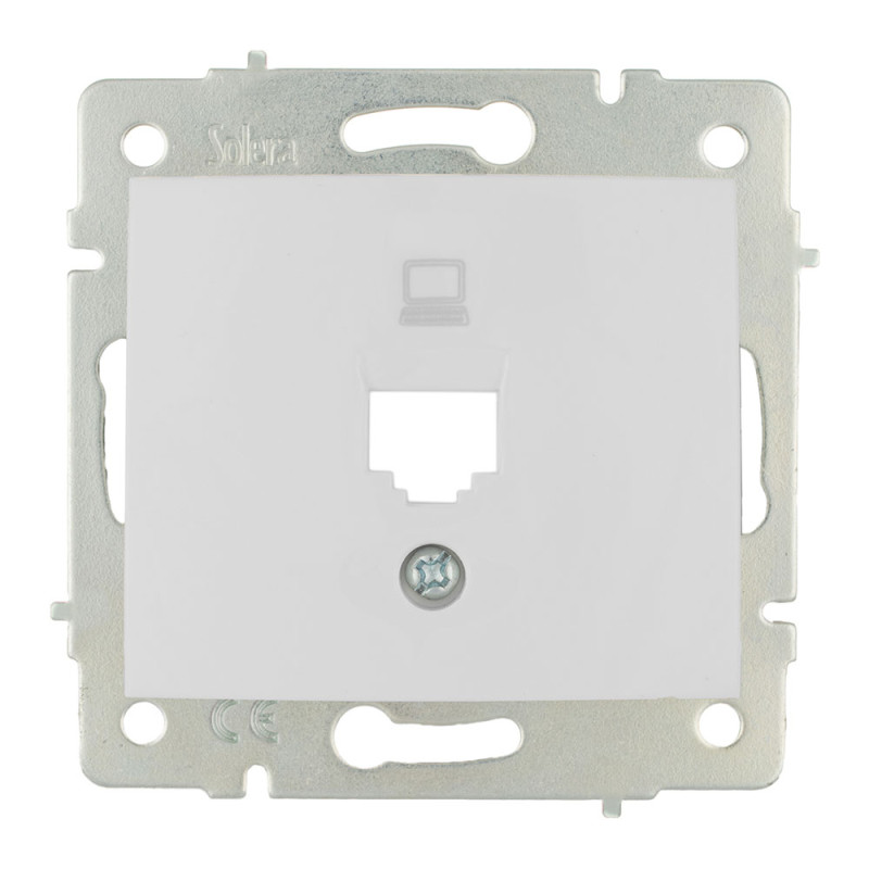 Tampa + chassis para tomada de dados rj45 série europa solera erp88/1