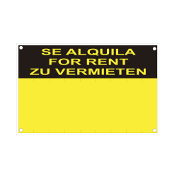 Placa "se vende/for sale/zu verkaufen" (pvc 0.4mm) 45x70cm normaluz