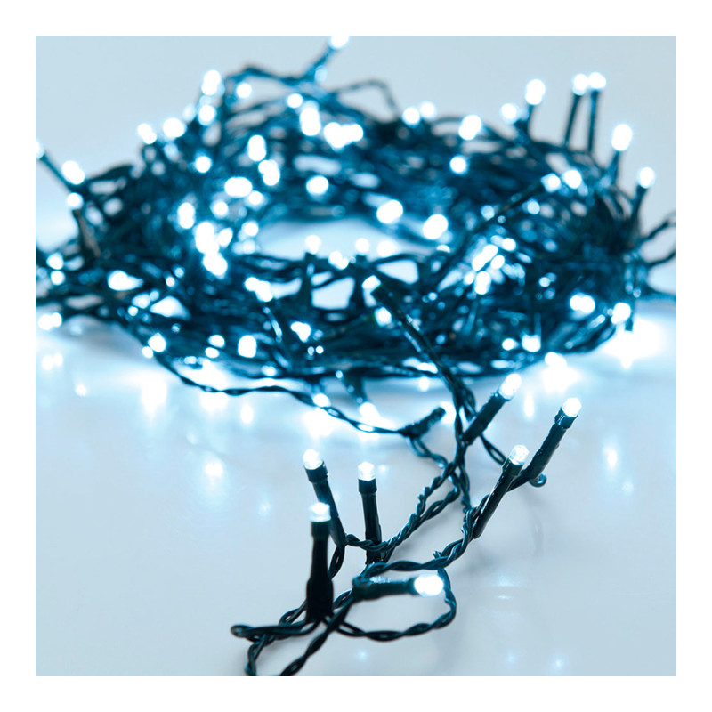 Grinalda 80 leds branco frio multifunções exterior 9m