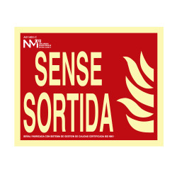Sinal de extinção "sense sortida" classe b (pvc 0.7mm) 30x15cm normaluz