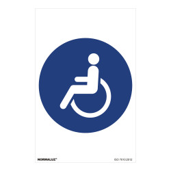 Sinal "obligatorio personas discapacitadas" (pvc 0,7mm) 30x40cm normaluz