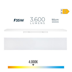 Armadura led 35w 4000k luz dia 3600lm 90x4.5x12cm edm