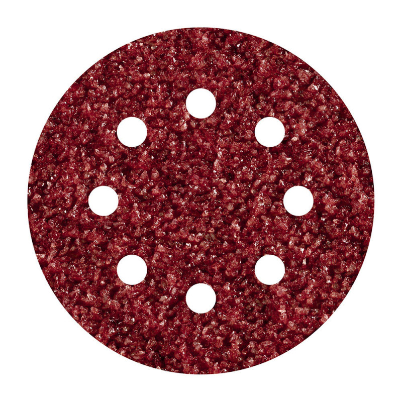 Lixas adesivas em corindón perfuradas, ø125 mm, grão 40, pack 5 unidades