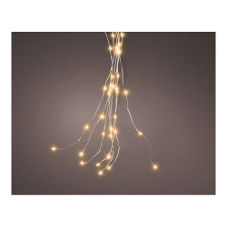 Grinalda micro led fixo, 640 leds, para árvores, branco quente, exterior, 1,9 m