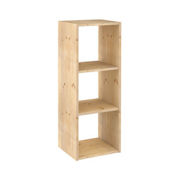 Estante modular 3 cubos dinamic pinho maciço 107x36,2x34cm astigarraga