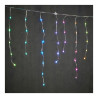Cortina led efeito carambina, 150 leds multicor, ip44 300x70cm