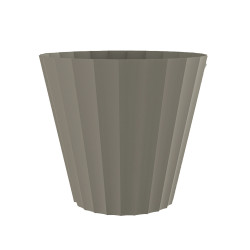 Vaso de injeção doric cor taupe ø22x20cm