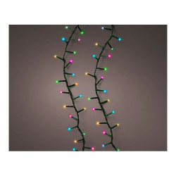 Grinalda led compact 750 leds, multifunções, multicor tons pastel, exterior, 16 m