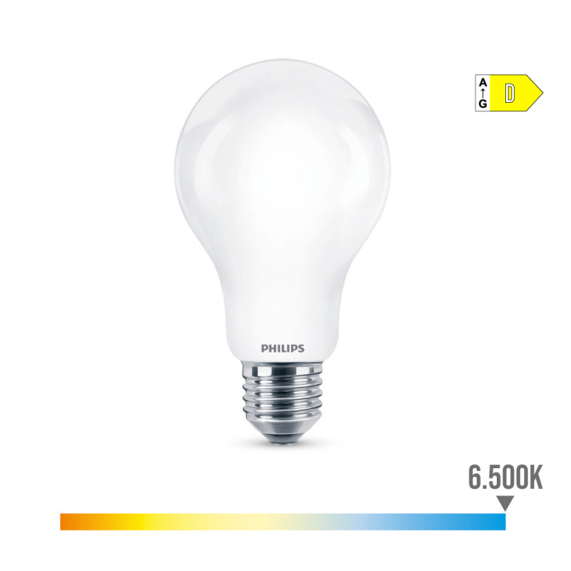 Lâmpada standard led e27 13w 2000lm 6500k luz fria ø7x12,1cm. philips