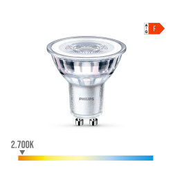 Lâmpada gu10 led 4.6w 390lm 2700k luz quente ø5x5.4cm philips