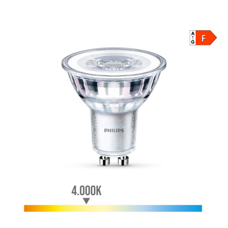 Lâmpada gu10 led 4,6 w 390lm 4000k luz dia ø5x5,4cm philips