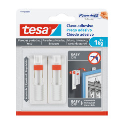 Prego adesivo até 1kg parede pintada 77774 tesa