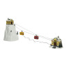 Figura aventura na neve 31,5x32,5x53cm 16 leds