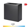 Candeeiro de parede led 3w 237lm 4000k luz dia ip54 11.5x11.5x5cm quadrado 2 projeções edm