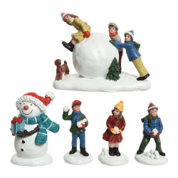 Figura brincar na neve, 9x6x6,5cm. 5 modelos. lumineo