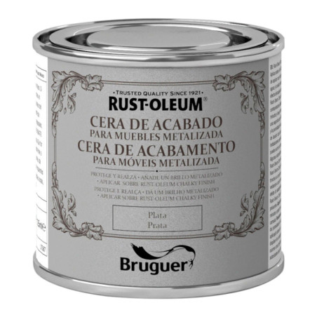 Rust-oleum chalky finish cera para móveis prata 125 ml