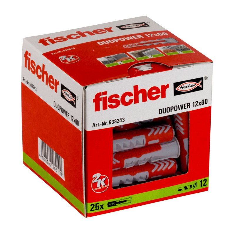Buchas duopower ø12 x 60 mm, pack 25 unid