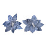 Flor de páscoa azul de poliéster efeito geada ø34x6cm cores/modelos sortidos