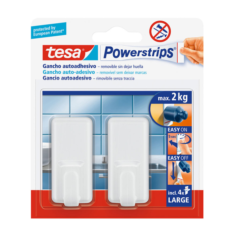 Tesa powerstrips até 2kg classic branco 58010