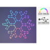 Adorno led copo de nieve 50 x 43 cm, rgb, 90 led, ligação usb.