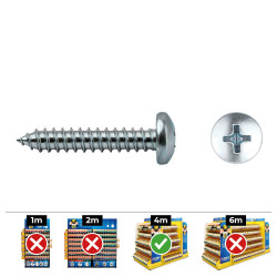 Caixa 500 unid. parafuso chapa cabeça de queijo philips din/ref 7981 4,2x13mm zincado celo
