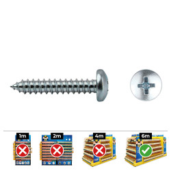 Caixa 500 unid. parafuso chapa cabeça de queijo philips din/ref 7981 3,9x16mm zincado celo
