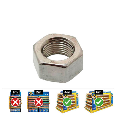 Caixa 250 unid. porca hexagonal din/ref 934 ø10mm zincado celo
