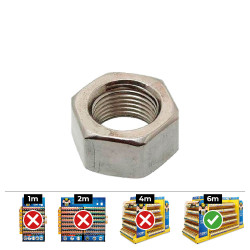 Caixa 100 unid. porca hexagonal din/ref 934 ø12mm zincado celo