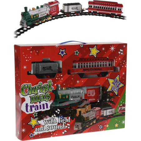 Comboio de natal, com luzes e som.