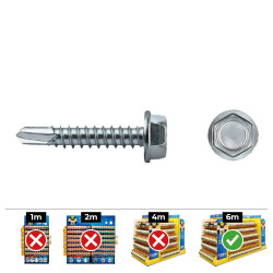 Caixa 100 unid. ponta broca hexagonal din/ref 7504k ø5,5x63mm zincado celo