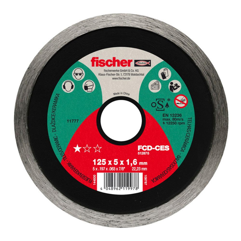 Disco diamante para cerâmica fcd-ses ø115 x 1,6 x 22,23 mm