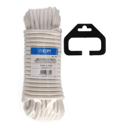 Corda de borracha elástica branca calibre 8 mm x 15 m